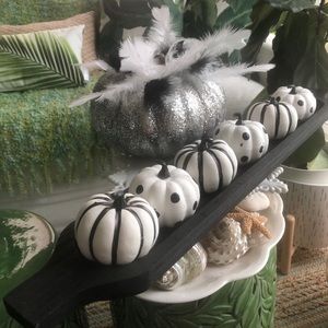 New! Long Black Wood Dough Bowl